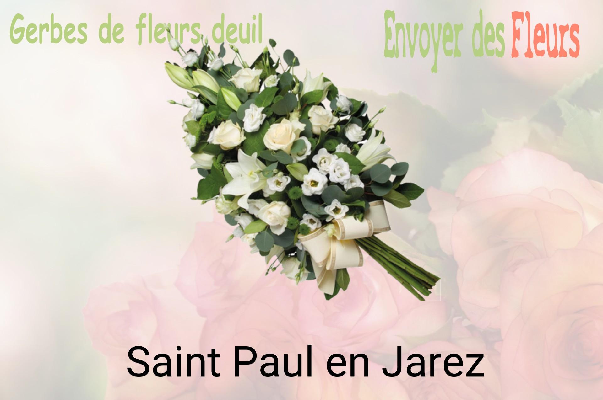 Gerbe de fleurs de deuil livrée à Saint-Paul-en-Jarez